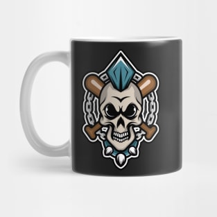 Skull punk illustration design Mug